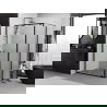 Mexen Exo cabină de duș cu uși batante 100 x 85 cm, transparent, neagră - 8182-100-085-70-00