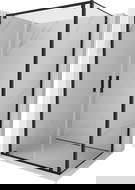 Mexen Exo cabină de duș cu ușă batantă 70 x 95 cm, transparentă, neagră - 8182-070-095-70-00