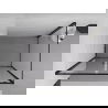 Mexen Exo cabină de duș cu ușă pivotantă 80 x 95 cm, transparentă, neagră - 8182-080-095-70-00
