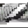 Mexen Exo cabină de duș basculantă 70 x 100 cm, transparent, neagră - 8182-070-100-70-00