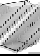 Mexen Exo nyíló zuhanykabin 80 x 100 cm, átlátszó, fekete - 8182-080-100-70-00