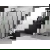 Mexen Exo cabină de duș glisantă 160 x 95 cm, transparentă, neagră - 8151-160-095-70-00