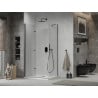 Mexen Lima cabină de duș pliabilă 120 x 70 cm, transparent, Neagră + cadă de duș Flat, Albă - 856-120-070-70-00-4010B