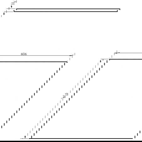 Mexen Uni blat de dulap 60 cm, negru mat - 91AXX-0604-464-18-71
