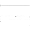 Mexen Uni blat dulap 180 cm, negru mat - 91AXX-1804-464-18-71
