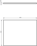 Mexen Uni blat de dulap 60 cm, alb lucios - 91AXX-0604-464-18-00