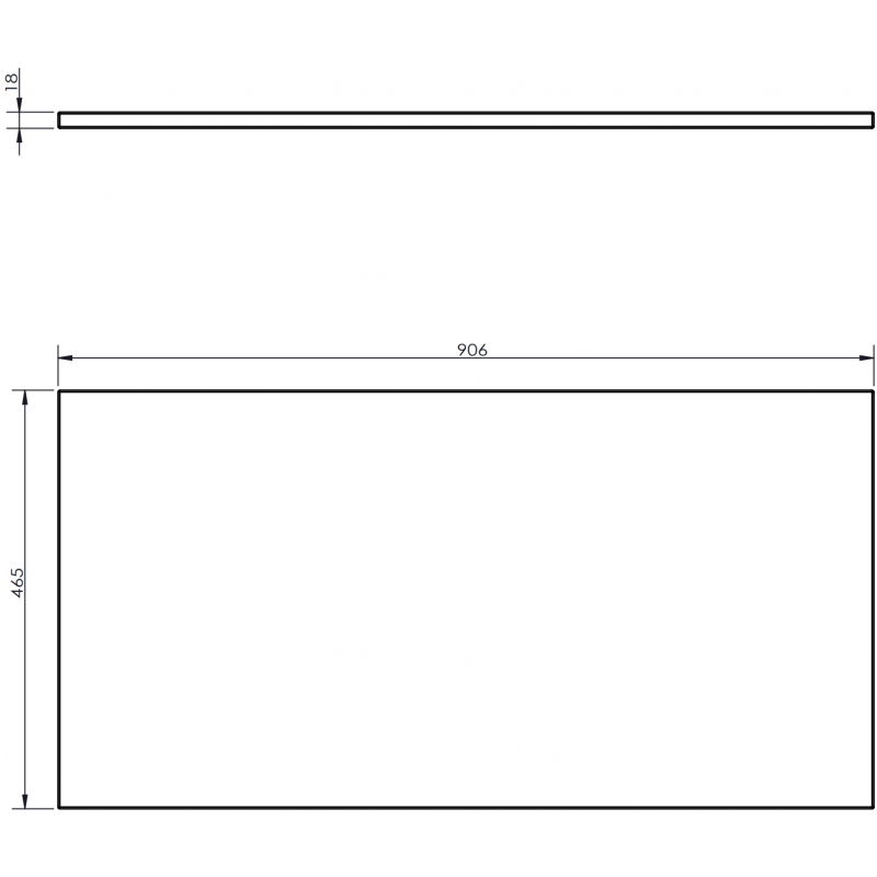 Mexen Uni szekrényfedél 90 cm, fehér fényes - 91AXX-0904-464-18-00
