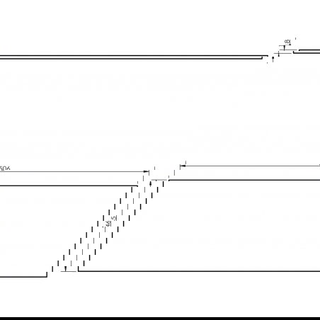 Mexen Uni blat pentru chiuvetă 150 cm, alb lucios - 91AXX-1504-464-18-00