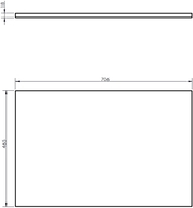 Mexen Uni blat dulap 70 cm, alb mat - 91AXX-0704-464-18-01