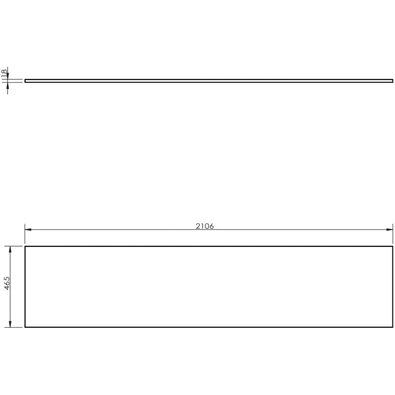 Mexen Uni blat dulap 210 cm, alb mat - 91AXX-2104-464-18-01