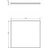 Mexen Uni blat de dulap 50 cm, gri mat - 91AXX-0504-464-18-62
