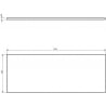 Mexen Uni fürdőszobai szekrénylap 120 cm, szürke matt - 91AXX-1204-464-18-62