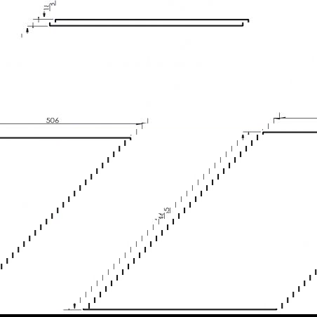 Mexen Uni blat de 50 cm, grafit mat - 91AXX-0504-464-18-66