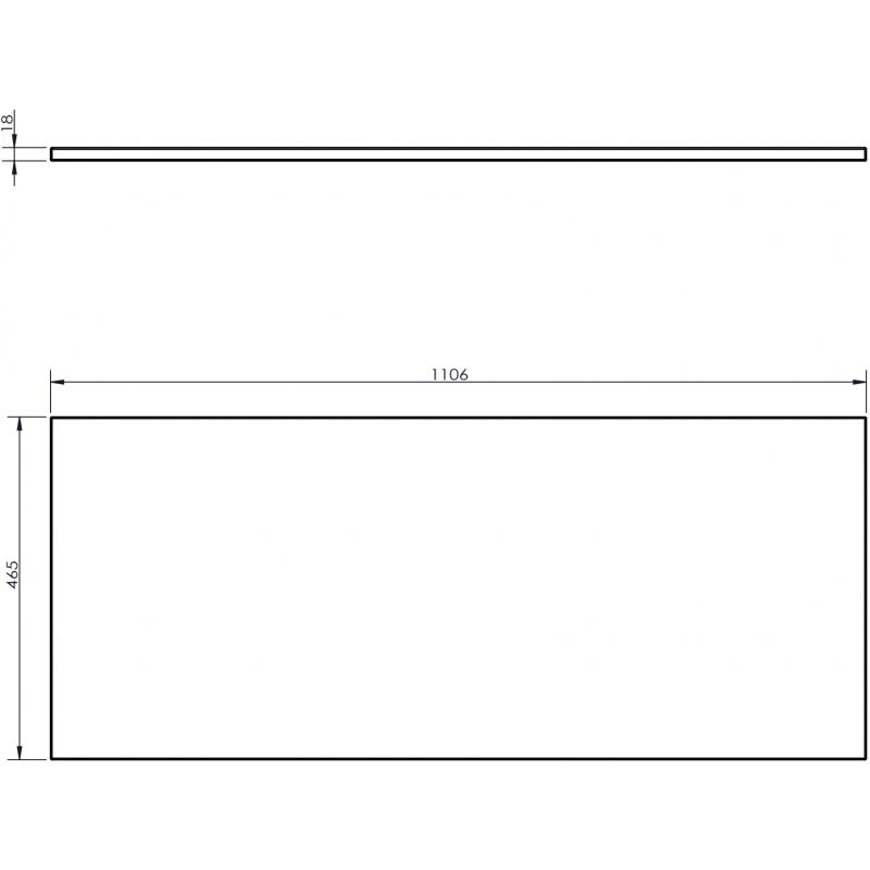 Mexen Uni blat dulap 110 cm, grafit mat - 91AXX-1104-464-18-66