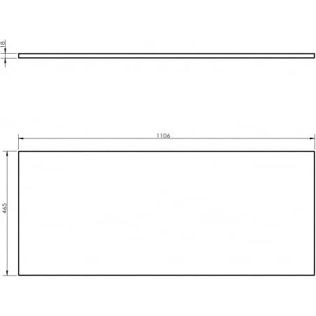 Mexen Uni blat dulap 110 cm, grafit mat - 91AXX-1104-464-18-66