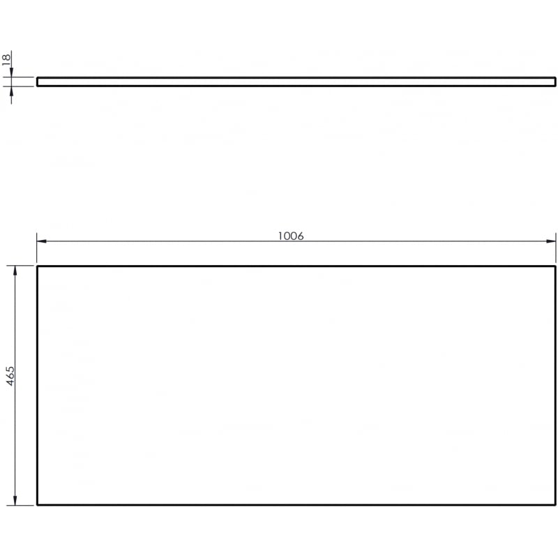 Mexen Uni blat deasupra dulapului 100 cm, negru lucios - 91AXX-1004-464-18-70
