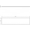 Mexen Uni blat de dulap 200 cm, negru mat - 91AXX-2004-464-18-71