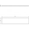 Mexen Uni blat suspendat 210 cm, negru mat - 91AXX-2104-464-18-71