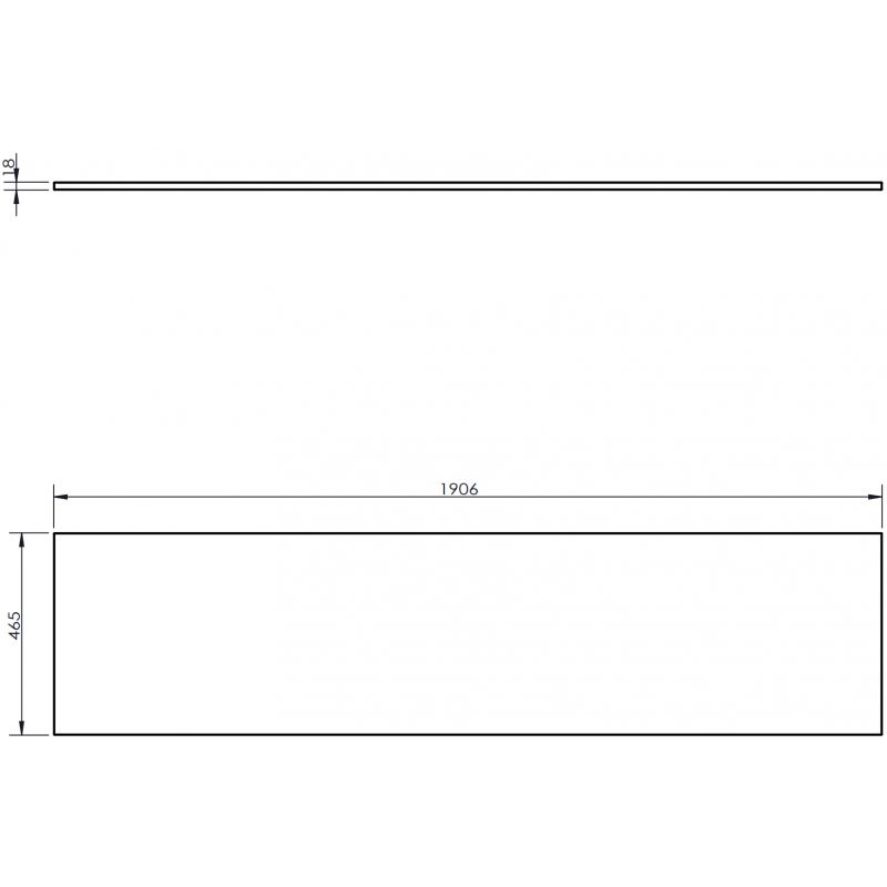 Mexen Uni blat pentru dulap 190 cm, stejar - 91AXX-1904-464-18-81
