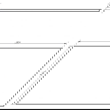 Blat Mexen Uni pentru dulap 80 cm, nuc - 91AXX-0804-464-18-86