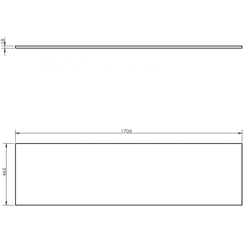 Mexen Uni szekrény teteje 170 cm, dió - 91AXX-1704-464-18-86