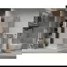 Mexen Lima cabină de duș pliabilă 70 x 70 cm, Grafit, Crom + cadă de duș Flat, Albă - 856-070-070-01-40-4010