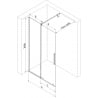 Mexen Velar toló zuhanyfal Walk-in 140 x 200 cm, homokfújt 8 mm, fém szürke csiszolt - 871-140-000-33-66