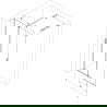 Mexen Velar üvegfal 75 x 200 cm, homályos 8 mm, gun gray kefézett - 871-075-000-33-66