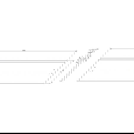 Mexen Orio fürdőszobai szekrénytest előlap 90 x 20 cm, fekete fényes - 91A10-0900-235-1-70