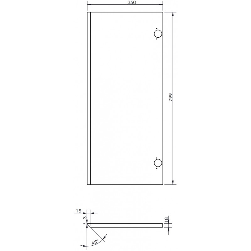 Mexen Orio față pentru corp de dulap de baie 35 x 80 cm (2 buc.), alb mat - 91A11-1600-300-2-01