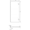 Mexen Orio fürdőszobaszekrény testének előlapja 35 x 80 cm (2 db), fekete matt - 91A11-1600-300-2-71