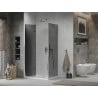 Mexen Lima cabină de duș pliabilă 70 x 100 cm, Grafit, Crom + cadă de duș Flat, Albă - 856-070-100-01-40-4010