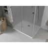 Mexen Lima cabină de duș pliabilă 70 x 100 cm, Grafit, Crom + cadă de duș Flat, Albă - 856-070-100-01-40-4010