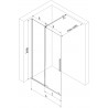 Mexen Velar perete de duș glisant Walk-in 100 x 200 cm, transparent 8 mm, cupru mat - 871-100-000-03-65