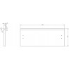 Mexen Rivel fürdőszobaszekrény korpuszába bordázott előlap 60 x 20 cm, fekete matt - 91A20-0600-235-1-71