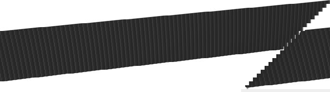 Mexen Rivel față canelată pentru corp dulap baie 140 x 20 cm, negru mat - 91A20-1400-235-1-71