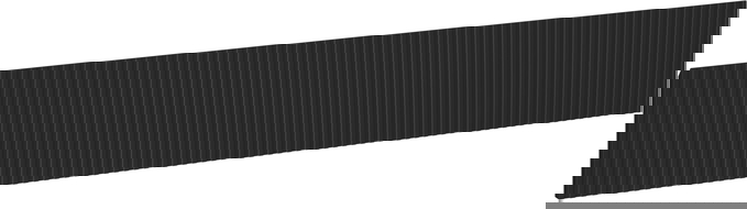 Mexen Rivel frontal canelat pentru corp de dulap baie 160 x 20 cm, negru mat - 91A20-1600-235-1-71