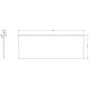Mexen Rivel față canelată pentru corpul dulapului de baie 120 x 43,5 cm, grafit mat - 91A20-1200-470-1-66