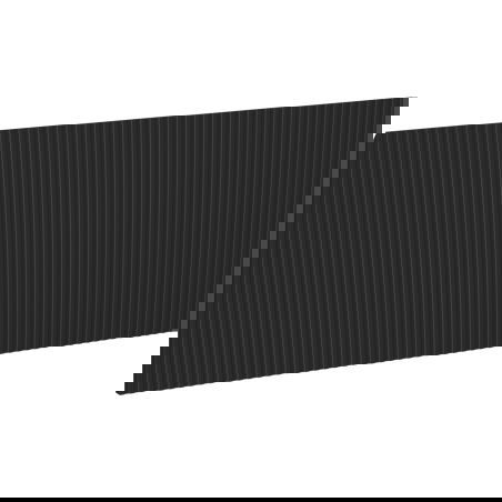 Mexen Rivel elülső bordázott fürdőszobai szekrénytesthez 100 x 43,5 cm, fekete matt - 91A20-1000-470-1-71