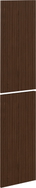 Mexen Rivel front canelat pentru corp dulap baie 35 x 80 cm (2 buc.), nuc - 91A21-1600-300-2-86