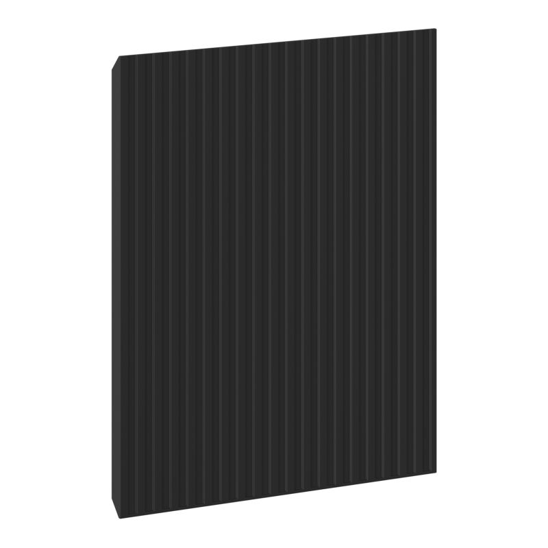 Mexen Rivel față canelată pentru corpul dulapului de baie 45 x 43,5 cm, negru mat - 91A21-0450-470-1-71