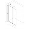 Mexen Velar L Walk-in 100 x 200 cm-es tolóajtós zuhanyfal, 8 mm-es fagy, gun gray kefe - 871-100-003-33-66