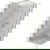 Mexen Exo cabină de duș pătrată pivotantă 70 x 70 cm, transparent, auriu - 8110-070-070-50-00