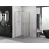 Mexen Exo-S Duo cabina de duș pătrată culisantă 80 x 80 cm, transparentă, aurie - 8111-080-080-50-00