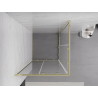Mexen Exo-S Duo cabina de duș pătrată culisantă 80 x 80 cm, transparentă, aurie - 8111-080-080-50-00