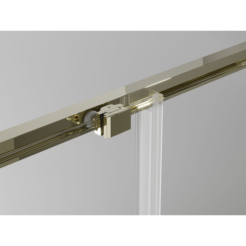 Mexen Exo cabină de duș pătrată glisantă 90 x 90 cm, transparentă, aurie - 8111-090-090-50-00