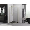 Mexen Exo-R cabină de duș pentagonală cu ușă oscilantă 80 x 80 cm, transparentă, aurie - 812-080-080-50-00