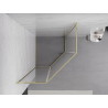 Mexen Exo-R cabină de duș pentagonală cu ușă oscilantă 80 x 80 cm, transparentă, aurie - 812-080-080-50-00