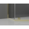 Mexen Exo-R cabină de duș pentagonală cu ușă oscilantă 80 x 80 cm, transparentă, aurie - 812-080-080-50-00