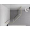 Mexen Exo Cabină de duș pentagonală cu balamale 100 x 100 cm, transparentă, aurie - 812-100-100-50-00